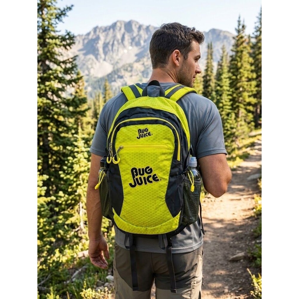 Bug Juice Backpack Yellow Black Outdoor Hiking Daypack